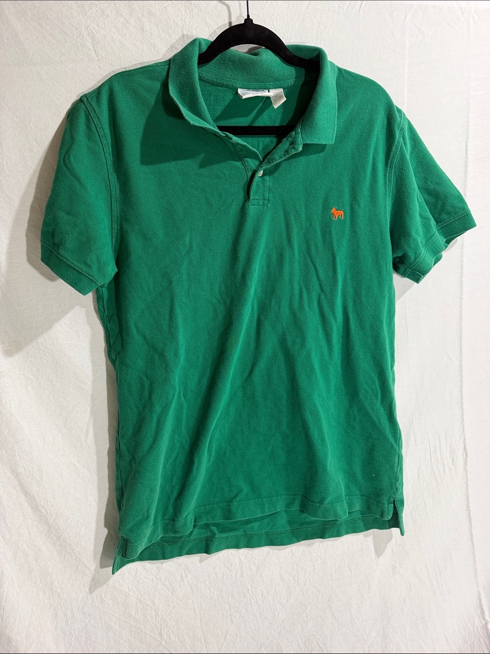 Y2K Aeropostale Green Polo with Orange Contrast Logo